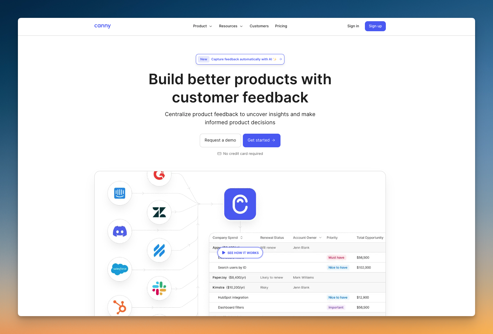 Canny : For free feedback collection and management