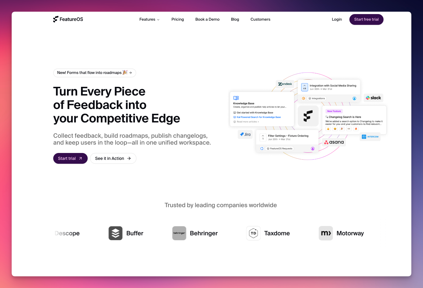 FeatureOS - The best free feedback management tool