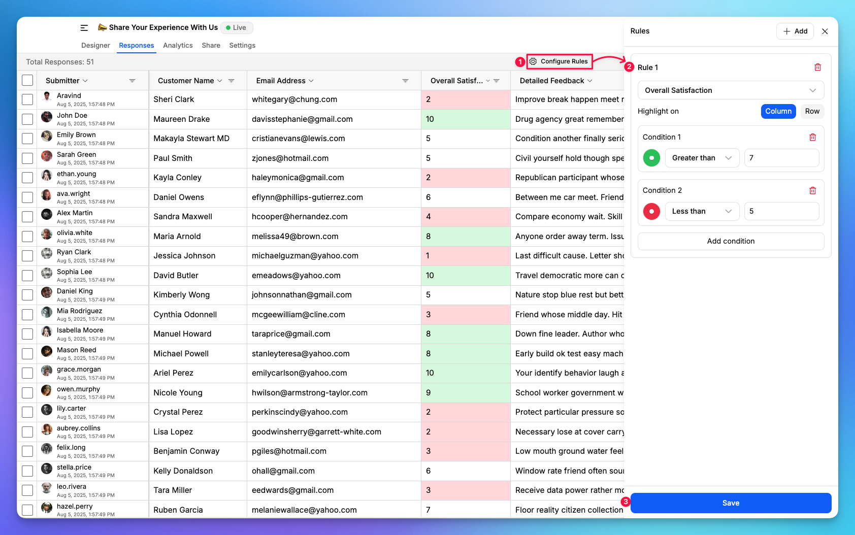 Conditional Formatting done inside FeatureOS forms