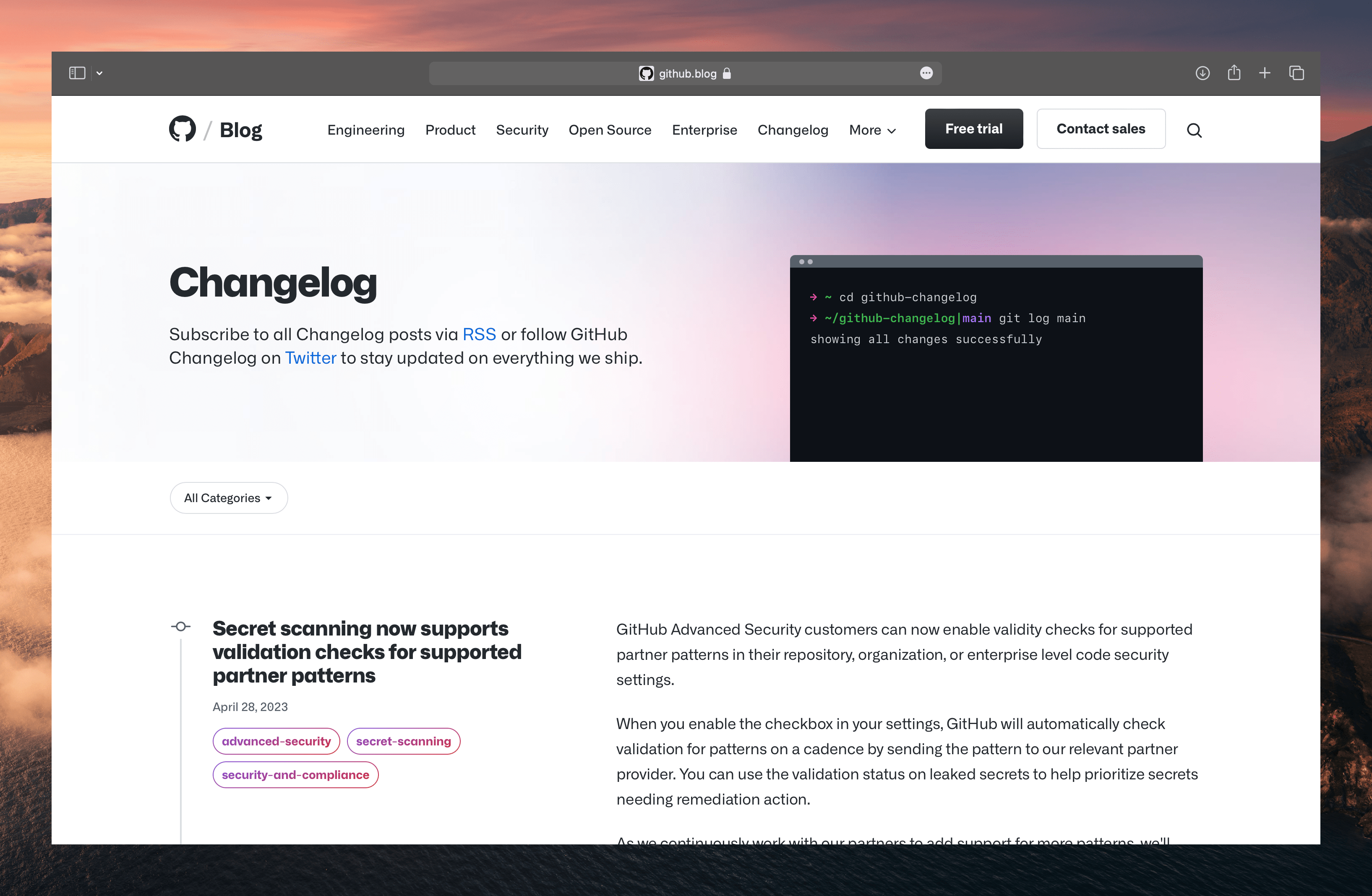 GitHub release notes showing a structured list of updates, pull requests, and changelog entries for developers, illustrating open-source transparency and version tracking.