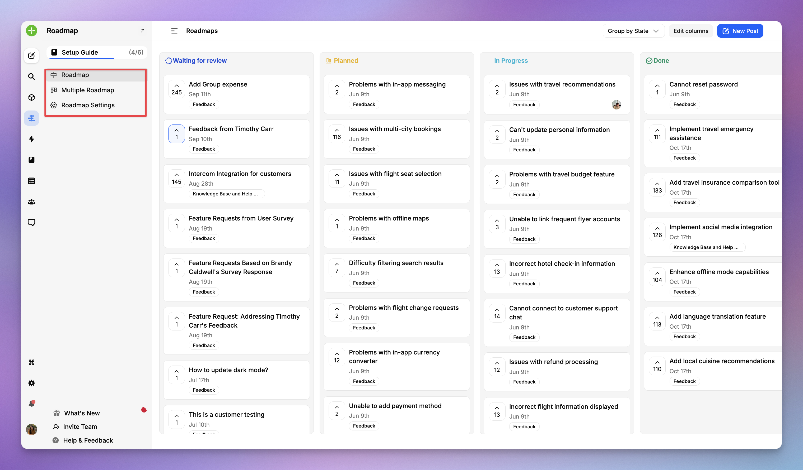 Product Roadmap using FeatureOS