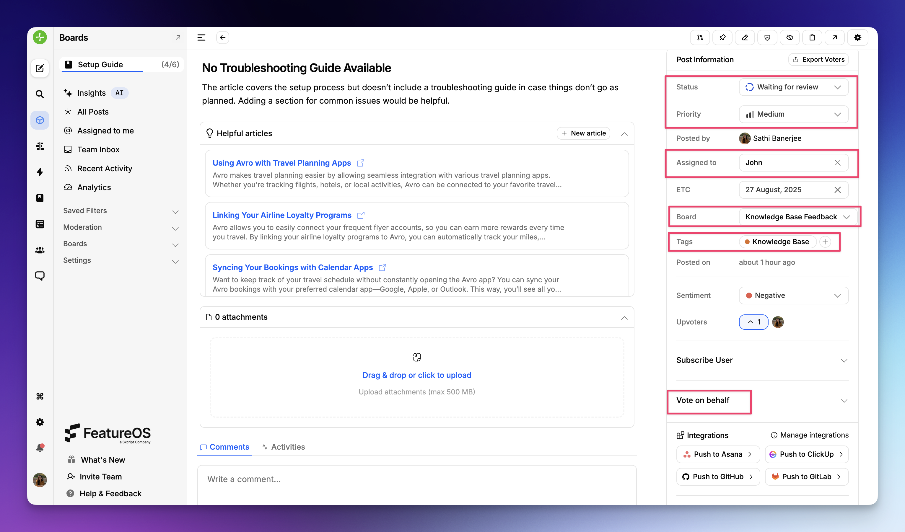 Tag, Assign, Prioritise your Feedback using FeatureOS