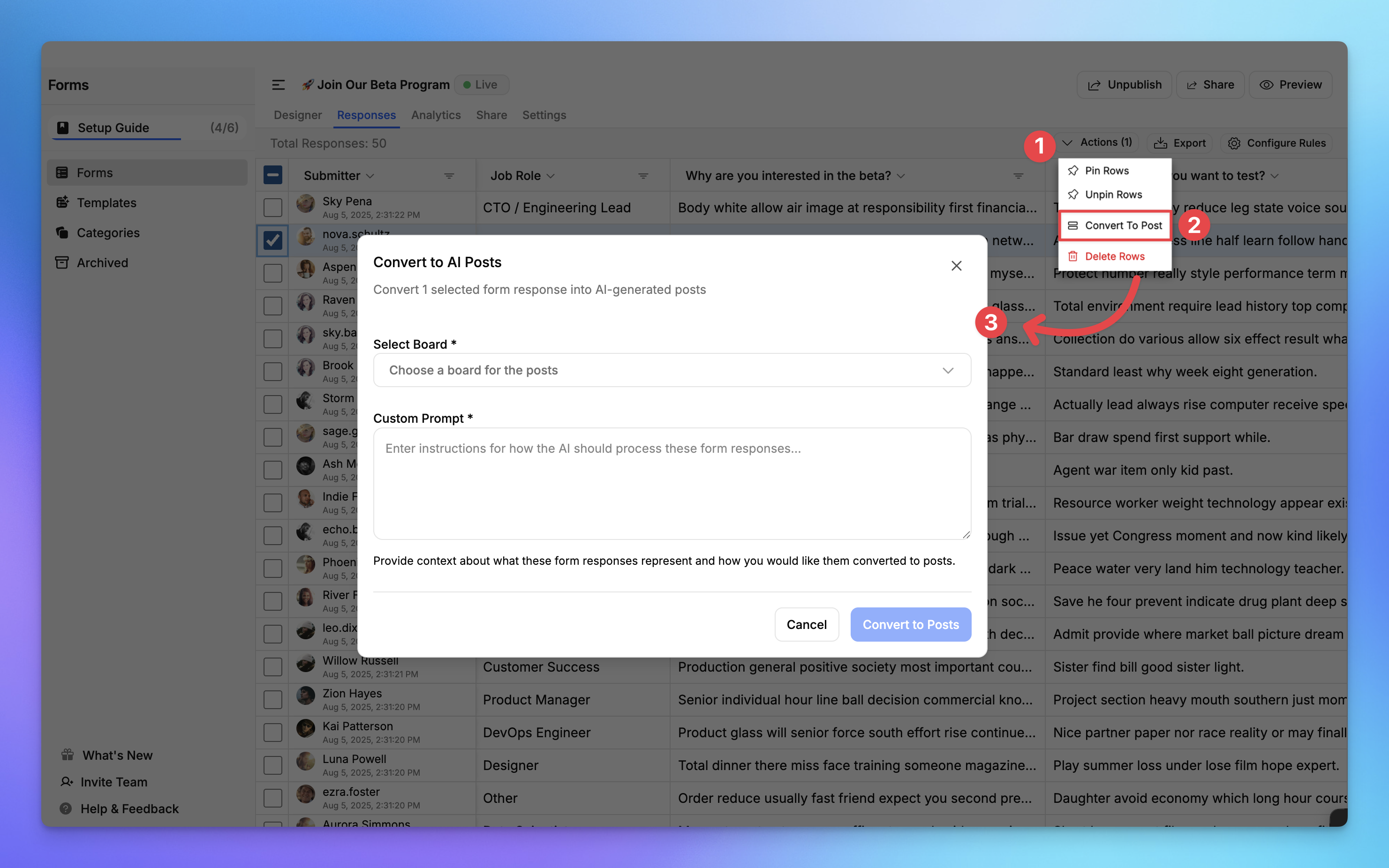 Product survey insights that connects to product roadmap