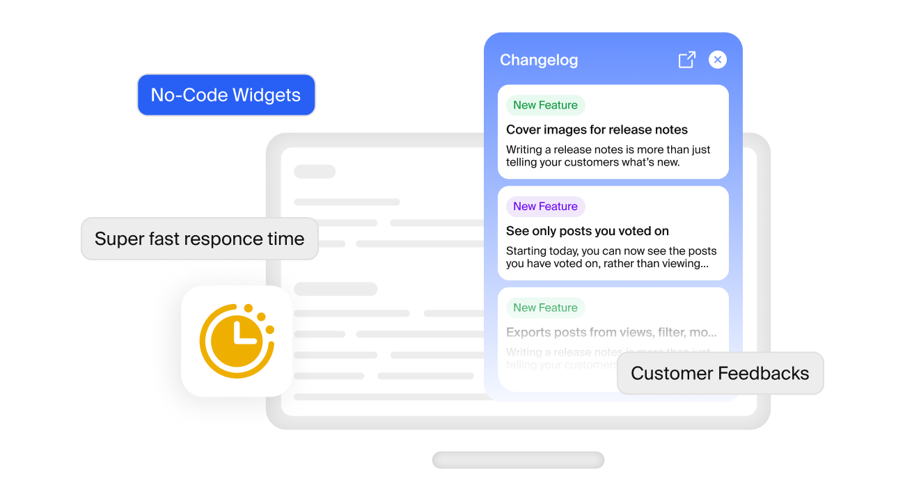 No-code widgets to collect customer feedback